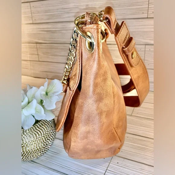 sOLD Steve Madden Brown Vegan Leather Crossbody Satchel - Picture 4 of 16